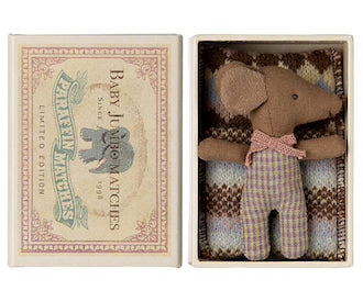 Maileg Sleepy Wakey Baby Mouse in Matchbox - Rose SS 24 *Preorder