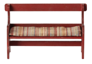 Maileg Bench - Mouse (Red) AW 24