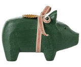 Maileg wooden pig candle holder small