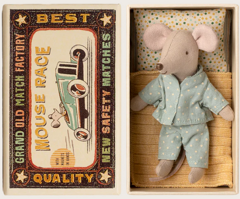 Maileg Little Brother Mouse in Matchbox