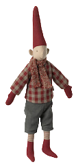 Maileg Size 2 Pixy Boy (Red Checked Shirt and Scarf) AW 24