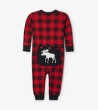 Little Blue House - Moose on Plaid Onesie (Baby)