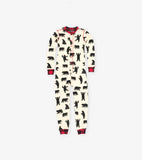 Little blue house black bears onesie