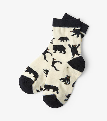 Little Blue House Bear Print Socks