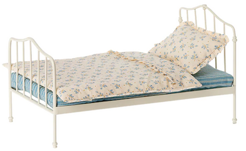 Maileg metal bed mini blue
