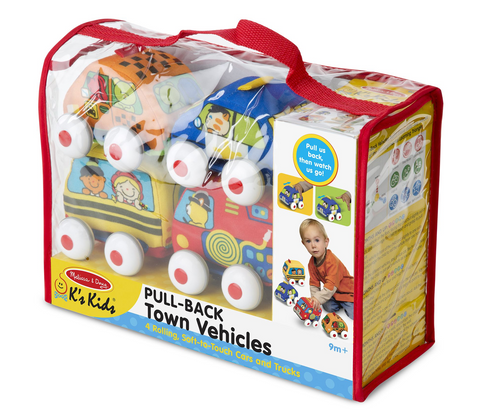 Melissa and Doug Pull back vehicles