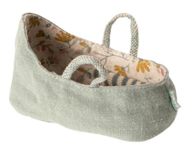 Maileg Baby Carrycot - Dusty Green