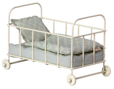 Maileg cot bed blue