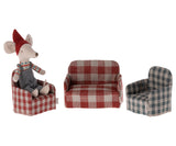 Maileg Mouse Chair AW 22 - Red Check