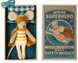 Maileg Superhero Mouse Little Brother in Matchbox