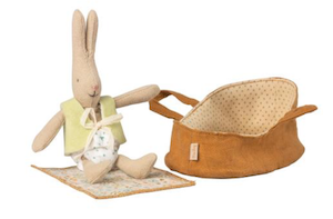 Maileg Micro Rabbit in Carrycot