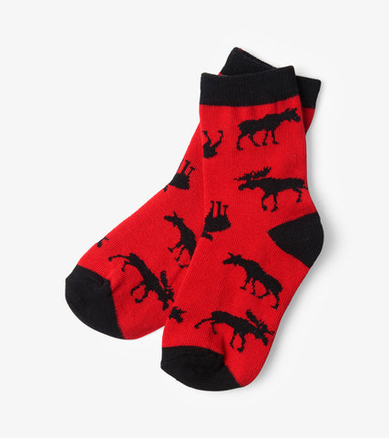 Little Blue House Moose Socks