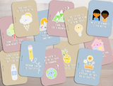 Fili and Flora Positive Affirmation Flash Cards