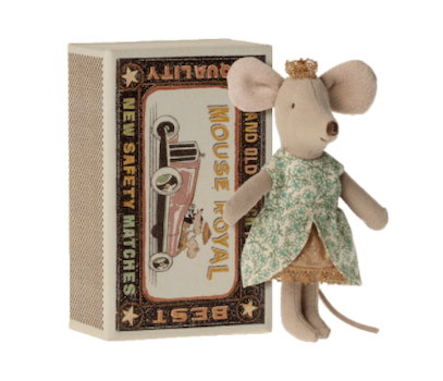 Maileg little sister princess mouse mint