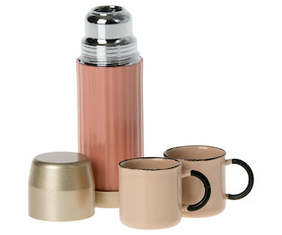 Maileg Thermos and Cups - Coral