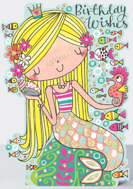 Mermaid birthday card