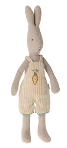 Maileg size 1 rabbit in overalls